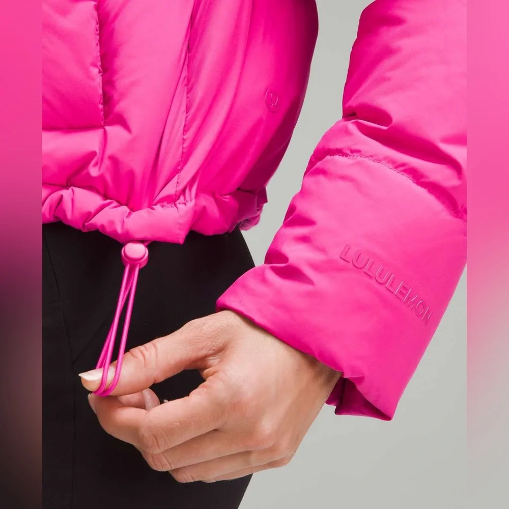 NWT ✨ RARE Lululemon Wunder Puff Cropped Jacket Sonic Pink Size 10‎